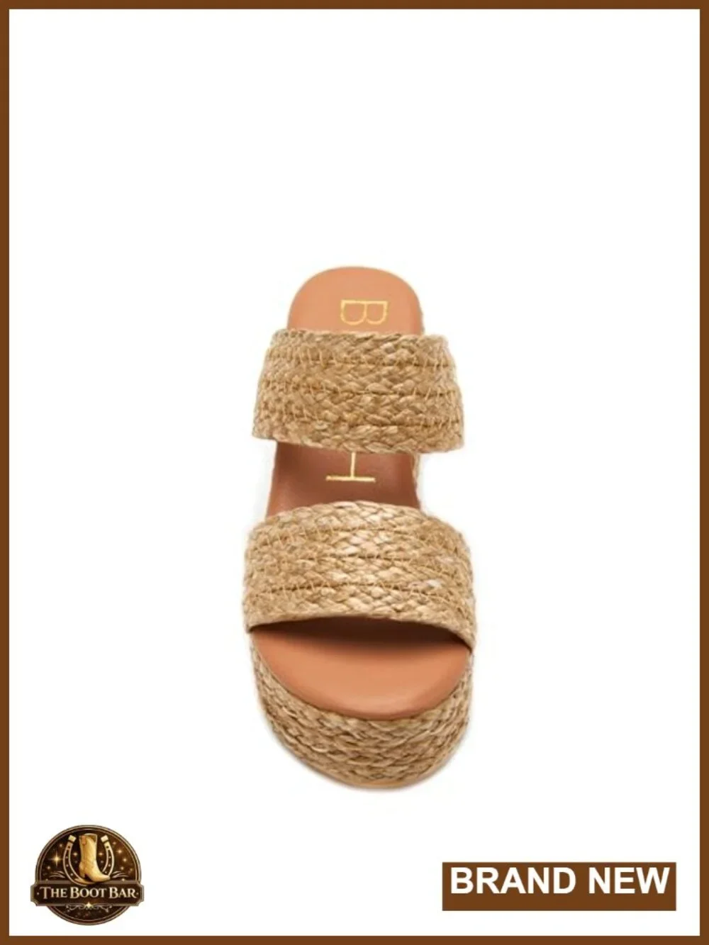 Woven Wedge Platform Sandals with Raffia Upper and Padded Footbed